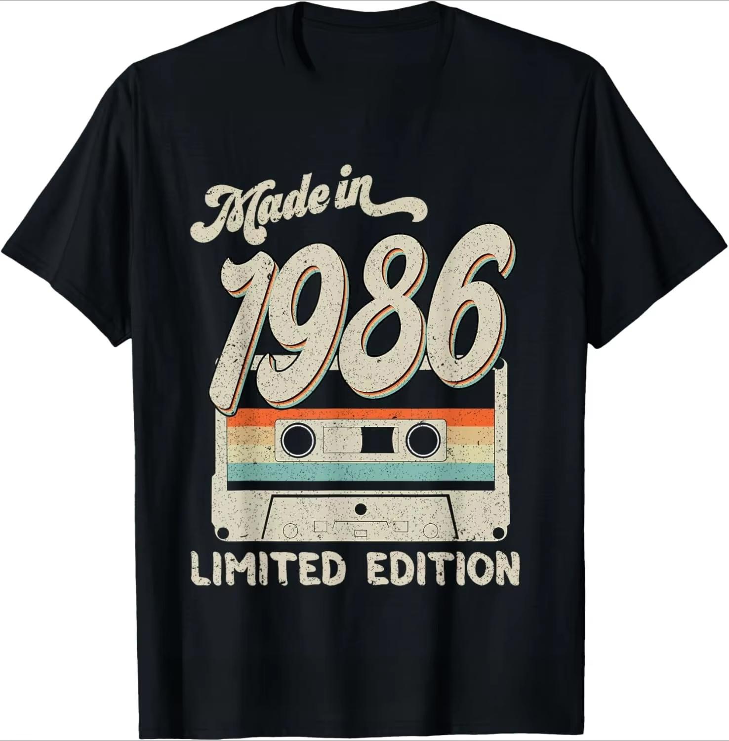 2026 New 40 Years Old 1986 Birthday Vintage Print Tshirt Short Sleeve Streetwear Mens and Womens Tshirt Mens Top 4XL
2026 New 40 Years Old 1986 Birthday Vintage Print Tshirt Short Sleeve Streetwear Mens and Womens Tshirt Mens Top 4XL