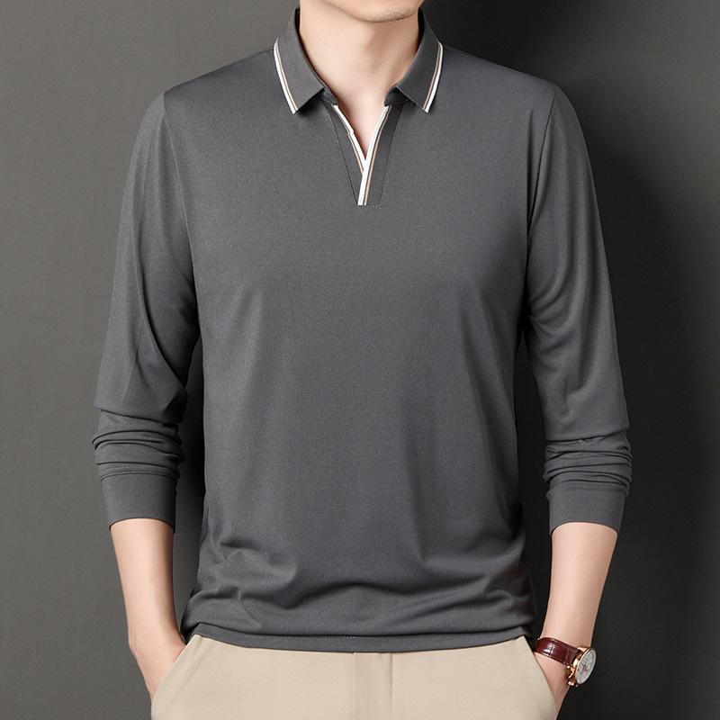 Lapel Long Sleeve T-Shirt Solid Color Thin Medium Men S Clothes Loose Bottom Polo Shirt 4XL
Lapel Long Sleeve T-Shirt Solid Color Thin Medium Men S Clothes Loose Bottom Polo Shirt 4XL
