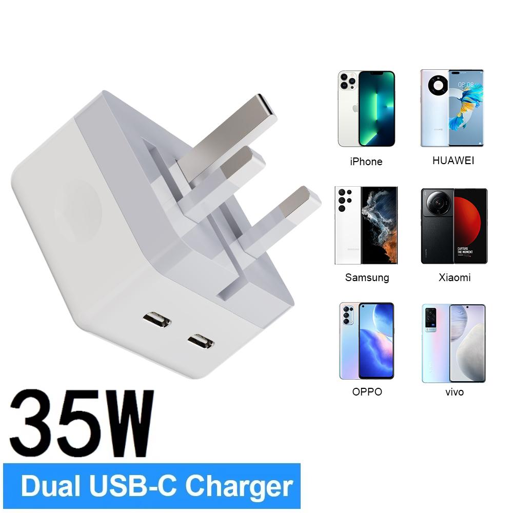 Foldabl Dual PD Fast Charger 35W Type C Phone Charger Adapter For iPhone 15 14 13 Samsung Xiaomi Quick Charge UK Plug USB Charge US
Foldabl Dual PD Fast Charger 35W Type C Phone Charger Adapter For iPhone 15 14 13 Samsung Xiaomi Quick Charge UK Plug USB Charge US
