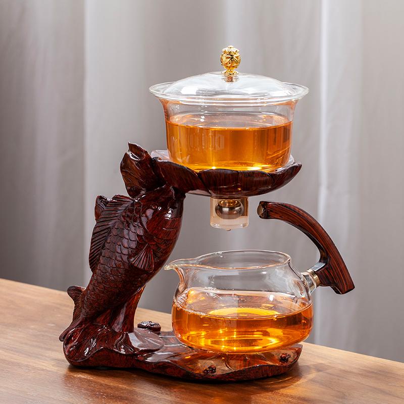 Fish Shape Glass Tea Set Automatic Teapot Tea Infuser Magnetic Water Diversion Heat-resistant Kungfu Tea Drinking Tea Maker
Fish Shape Glass Tea Set Automatic Teapot Tea Infuser Magnetic Water Diversion Heat-resistant Kungfu Tea Drinking Tea Maker