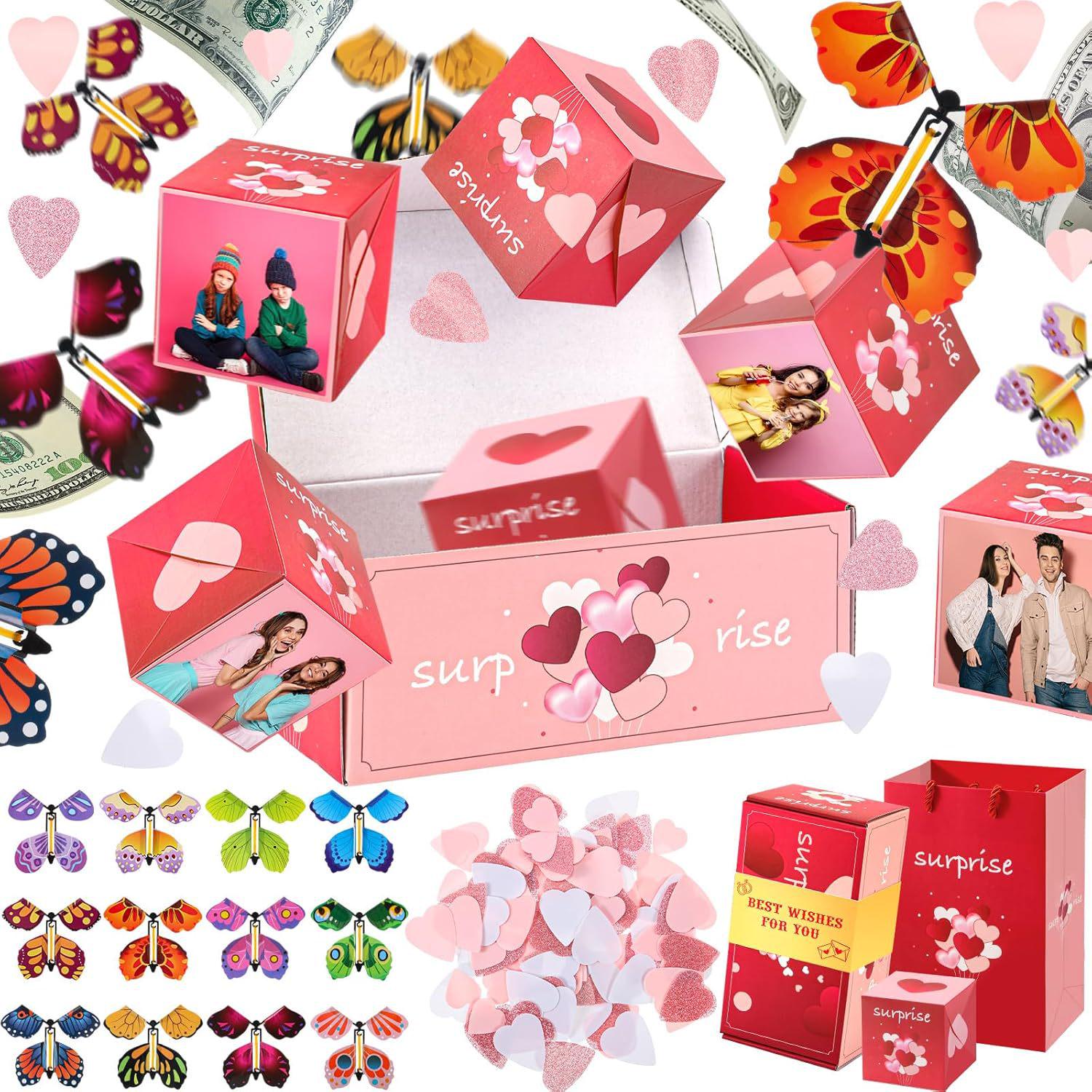 2024 Heart Style Surprise Pop-up Gift Box with Red Envelopes for Birthdays 5 Butterflies
2024 Heart Style Surprise Pop-up Gift Box with Red Envelopes for Birthdays 5 Butterflies