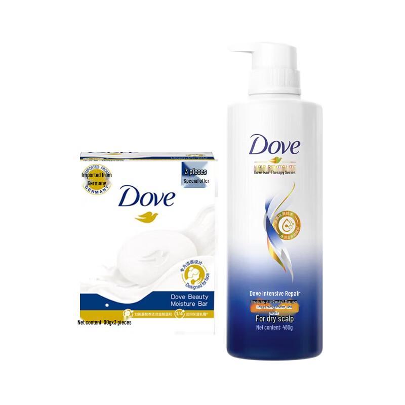 Dove Intensive Repair Anti-Dandruff Shampoo & Beauty Bar Set
Dove Intensive Repair Anti-Dandruff Shampoo & Beauty Bar Set