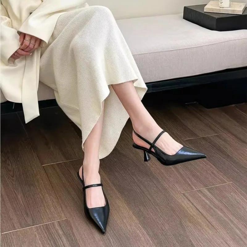 Niche Temperament Pointed Toe Closed Toe Back Strap Sandals for Women 2026 New All-match High Heel Shoes 40 чорний
Niche Temperament Pointed Toe Closed Toe Back Strap Sandals for Women 2026 New All-match High Heel Shoes 40 чорний