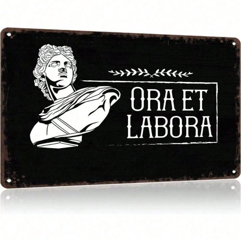 Металлическая настенная табличка, Латинская цитата Ora Et Labora, Ретро-декор для домашнего бара 8x12 дюймов
Металлическая настенная табличка, Латинская цитата Ora Et Labora, Ретро-декор для домашнего бара 8x12 дюймов