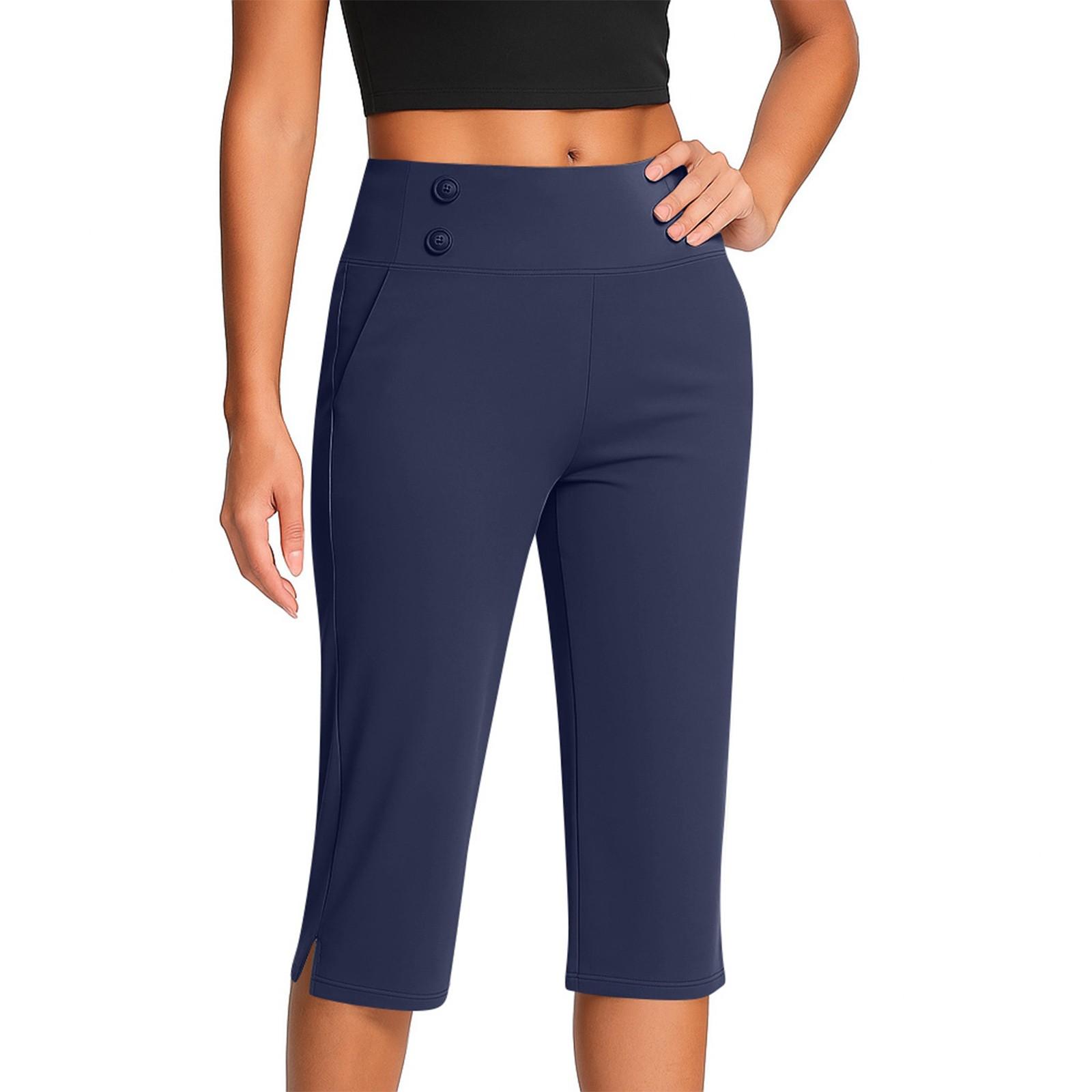 Women s Fashionable Color Button Pocket Pants With Split Hems High Waist Sports Yoga Casual Cropped Pants XL тёмно-синий
Women s Fashionable Color Button Pocket Pants With Split Hems High Waist Sports Yoga Casual Cropped Pants XL тёмно-синий