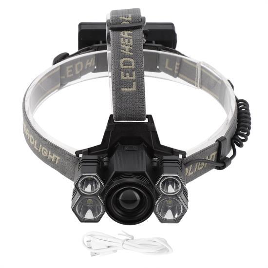 USB Rechargeable 5LED High Bright Headlight Head Torch Lamp for Outdoor Camping Fishing
USB Rechargeable 5LED High Bright Headlight Head Torch Lamp for Outdoor Camping Fishing