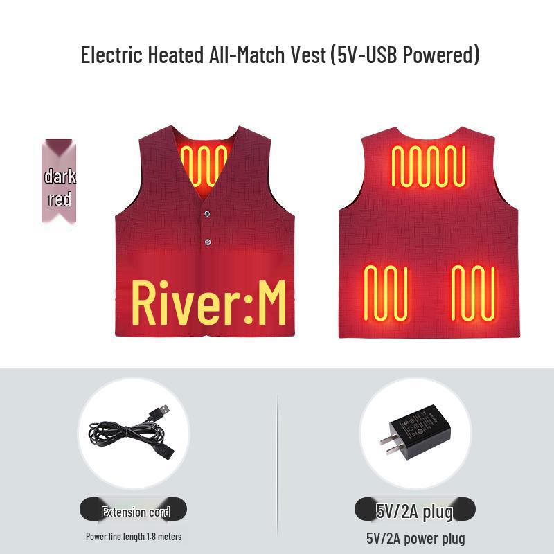 USB Heated Vest for Women - Smart Charging, Warm Winter Outerwear for Moms and Seniors 3XL (50-60kg)
USB Heated Vest for Women - Smart Charging, Warm Winter Outerwear for Moms and Seniors 3XL (50-60kg)