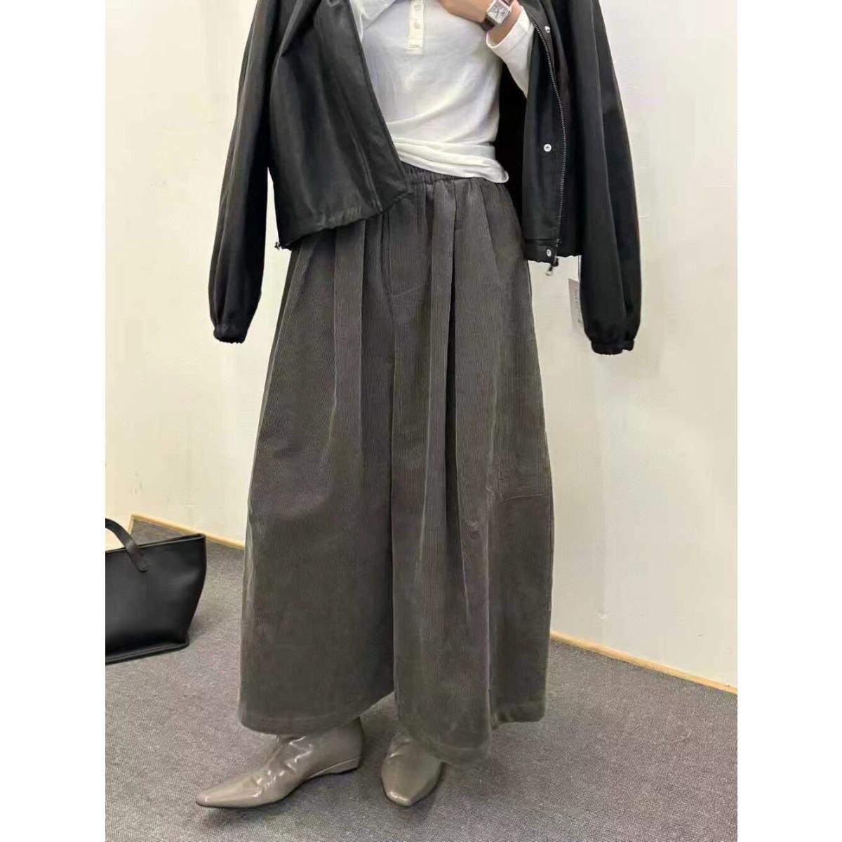 Винтажные капри с высокой эластичной талией и широкими штанинами, новые брюки, женская мода, тренд, осень-зима L серый
Винтажные капри с высокой эластичной талией и широкими штанинами, новые брюки, женская мода, тренд, осень-зима L серый