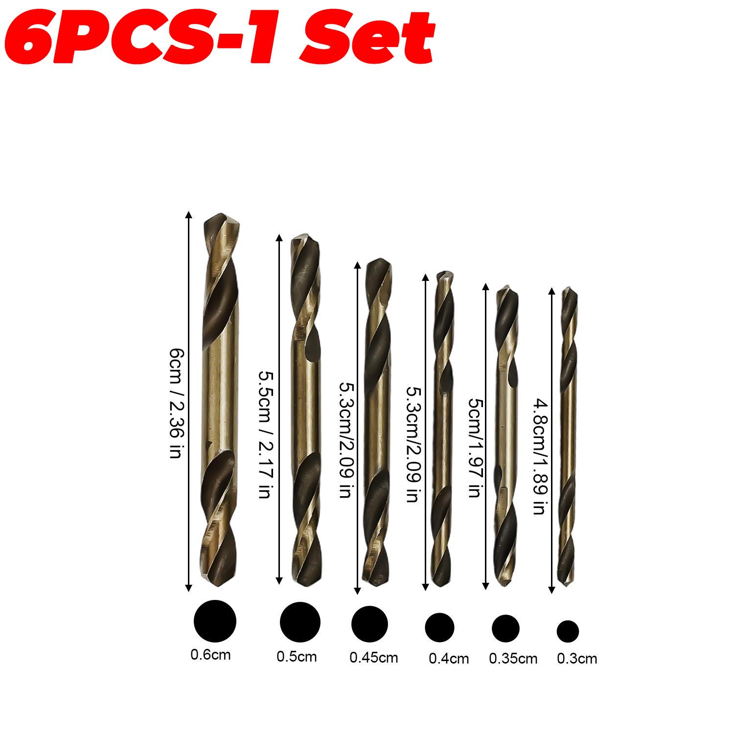 Double-Headed Auger Drill Bits Wear-resistant Stainless Steel Auger Drill Press Power Tool Parts Wood Metal Hole Cutting Tools 6PCS-(1set)
Double-Headed Auger Drill Bits Wear-resistant Stainless Steel Auger Drill Press Power Tool Parts Wood Metal Hole Cutting Tools 6PCS-(1set)