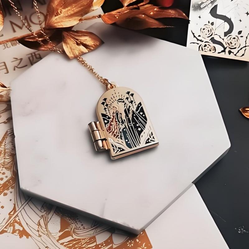 Vintage Art Opening And Closing Arched Sun Aristocratic Photo Box Necklace Personalized Hong Kong Style Necklace
Vintage Art Opening And Closing Arched Sun Aristocratic Photo Box Necklace Personalized Hong Kong Style Necklace