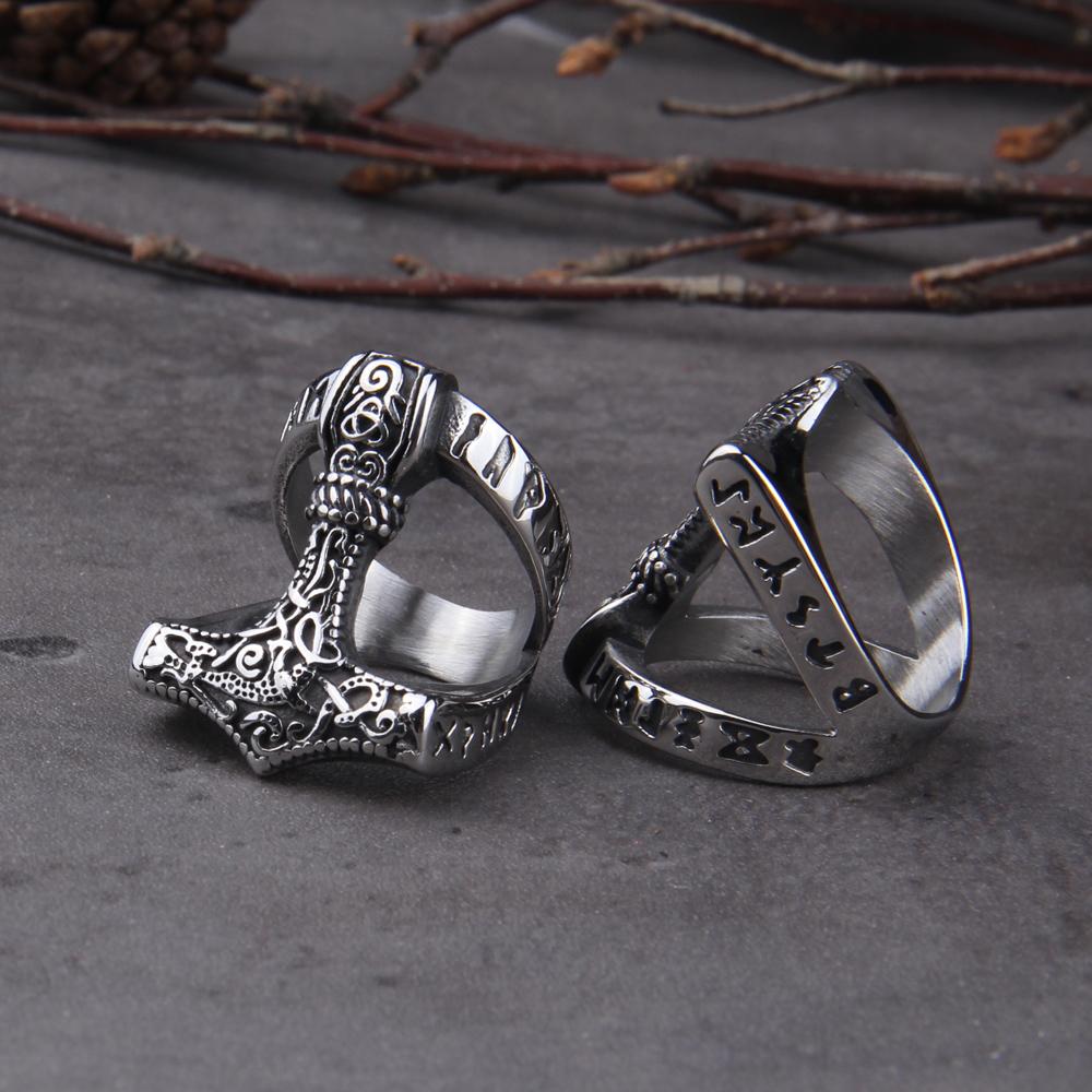 Stainless Steel Norse Viking Thor Hammer Ring High Quality Fashion Jewelry Nordic Myth Inspired 13
Stainless Steel Norse Viking Thor Hammer Ring High Quality Fashion Jewelry Nordic Myth Inspired 13