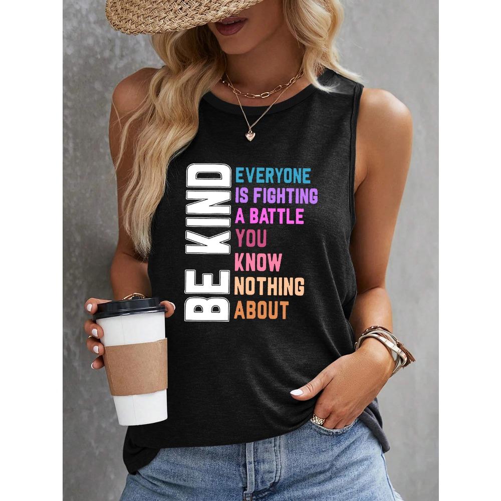 Be Kind Print Tank Top Sleeveless Casual Top For Summer & Spring Women s Clothing XL чорний
Be Kind Print Tank Top Sleeveless Casual Top For Summer & Spring Women s Clothing XL чорний
