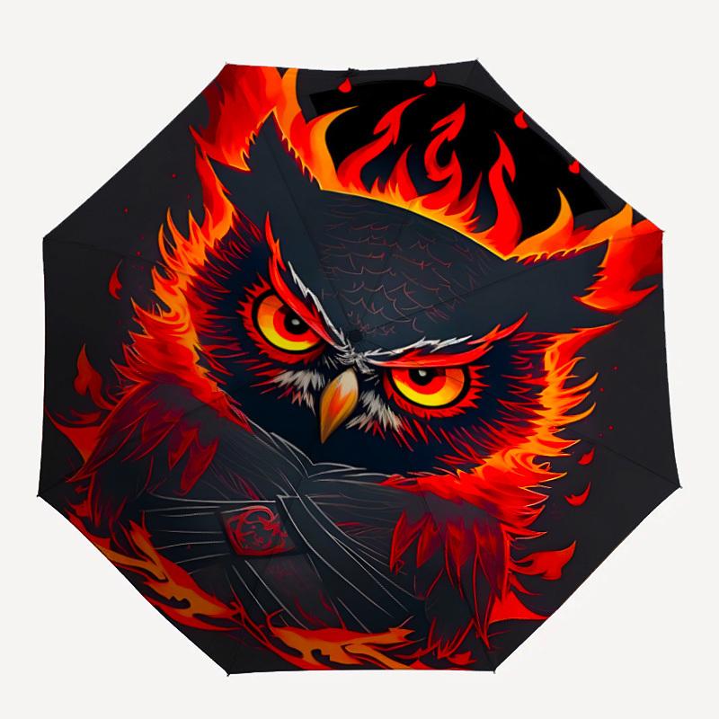 1pc Flaming Owl Automatic Folding Umbrella, Lightweight Retractable Compact Travel Umbrella, 8-Rib Sturdy Frame069
1pc Flaming Owl Automatic Folding Umbrella, Lightweight Retractable Compact Travel Umbrella, 8-Rib Sturdy Frame069