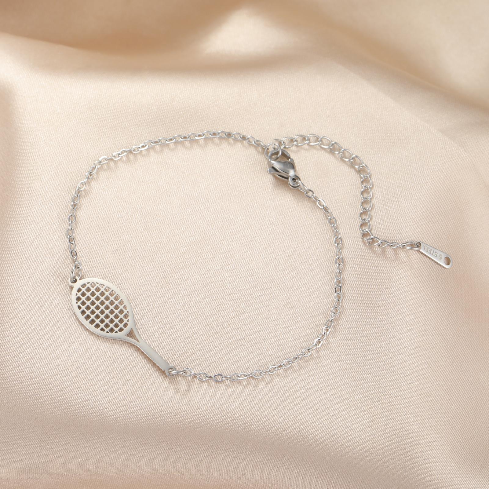 Tennis Racket Pendant Bracelet for Women Men Stainless Steel Sport Cuff Charms Bracelets Girls Summer Jewelry Gifts
Tennis Racket Pendant Bracelet for Women Men Stainless Steel Sport Cuff Charms Bracelets Girls Summer Jewelry Gifts