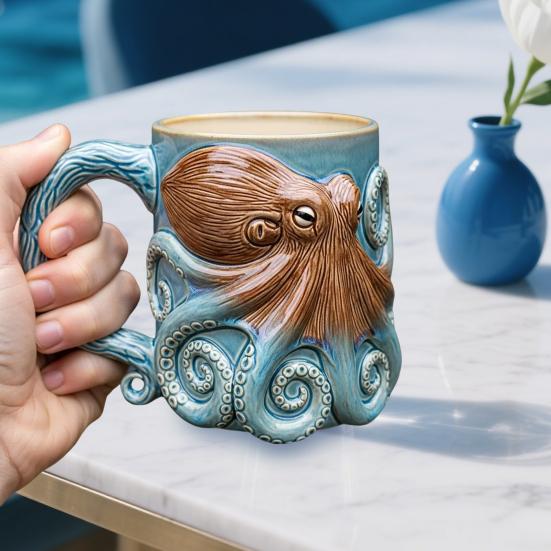Ocean Buddy Coffee Mug 3D Sea Turtle Whale Dolphin Octopus Shark Seahorse Theme Cup Hand-Painted Ocean-themed Drinkware for Ocean Lovers Octopus
Ocean Buddy Coffee Mug 3D Sea Turtle Whale Dolphin Octopus Shark Seahorse Theme Cup Hand-Painted Ocean-themed Drinkware for Ocean Lovers Octopus