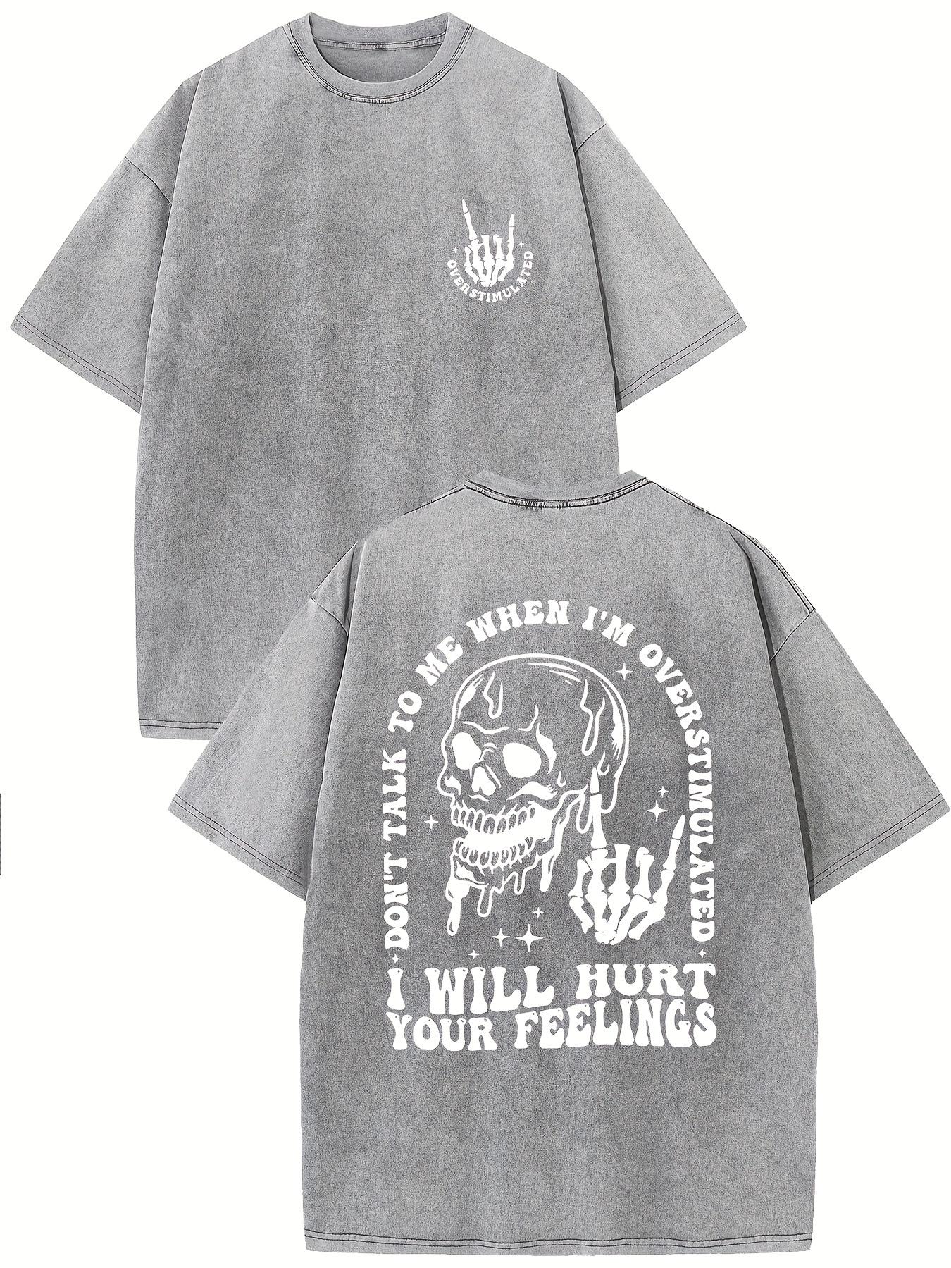 Men s Vintage Washed T-Shirt - Loose Fit Short Sleeve Crew Neck Cotton with I ll Hurt Your Feelings Text Print, Casual Wear & Everyday Outfits S
Men s Vintage Washed T-Shirt - Loose Fit Short Sleeve Crew Neck Cotton with I ll Hurt Your Feelings Text Print, Casual Wear & Everyday Outfits S