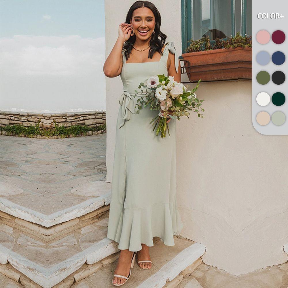 Women Fashion Casual Elegant Wedding Party Sleeveless Bandage Pleat Midi Long Dress 
Women Fashion Casual Elegant Wedding Party Sleeveless Bandage Pleat Midi Long Dress