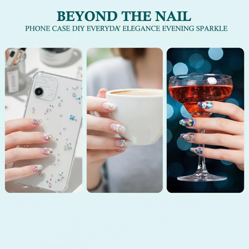 12Grids Mixed Mini Circular Nail Glitter Flower DIY Wave Point Sequin Colorful Sparkling Nail Charms Nail Decoration Accessories one size
12Grids Mixed Mini Circular Nail Glitter Flower DIY Wave Point Sequin Colorful Sparkling Nail Charms Nail Decoration Accessories one size