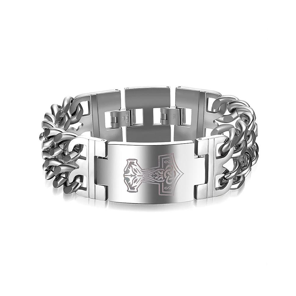 Fashion Vintage Stainless Steel Wolf Head Bracelet Nordic Vikings Amulet Animal Bracelets for Men Women Punk Biker Jewelry Gifts 19cm
Fashion Vintage Stainless Steel Wolf Head Bracelet Nordic Vikings Amulet Animal Bracelets for Men Women Punk Biker Jewelry Gifts 19cm