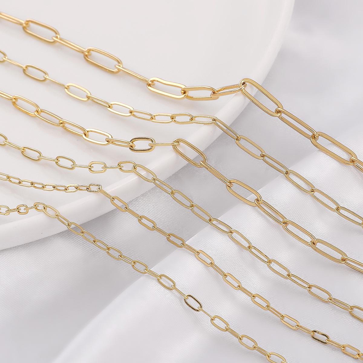 14K Gold-Filled Long O Chain Bracelet Strap: Handmade, Color-Fast Jewelry Accessory 2.5mm Diameter, 14K Gold-plated, 1M/Pack
14K Gold-Filled Long O Chain Bracelet Strap: Handmade, Color-Fast Jewelry Accessory 2.5mm Diameter, 14K Gold-plated, 1M/Pack