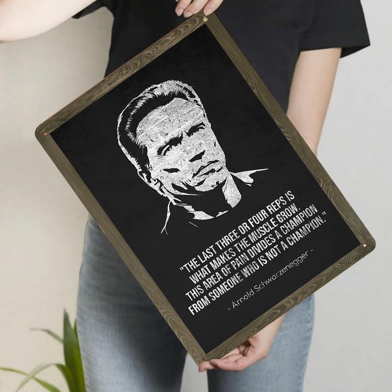 Arnold Schwarzenegger Motivational Metal Wall Art Fitness Gym Decor Inspirational Quote Poster for Home Studio 7.9x11.8In(20x30cm)
Arnold Schwarzenegger Motivational Metal Wall Art Fitness Gym Decor Inspirational Quote Poster for Home Studio 7.9x11.8In(20x30cm)