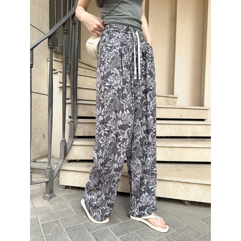 Женские брюки с принтом и широкими штанинами, летние, с ленивым ощущением, с высокой талией, для улицы, брюки для кондиционированного воздуха, свободные, тонкий секционный, прямые брюки XXL
Женские брюки с принтом и широкими штанинами, летние, с ленивым ощущением, с высокой талией, для улицы, брюки для кондиционированного воздуха, свободные, тонкий секционный, прямые брюки XXL