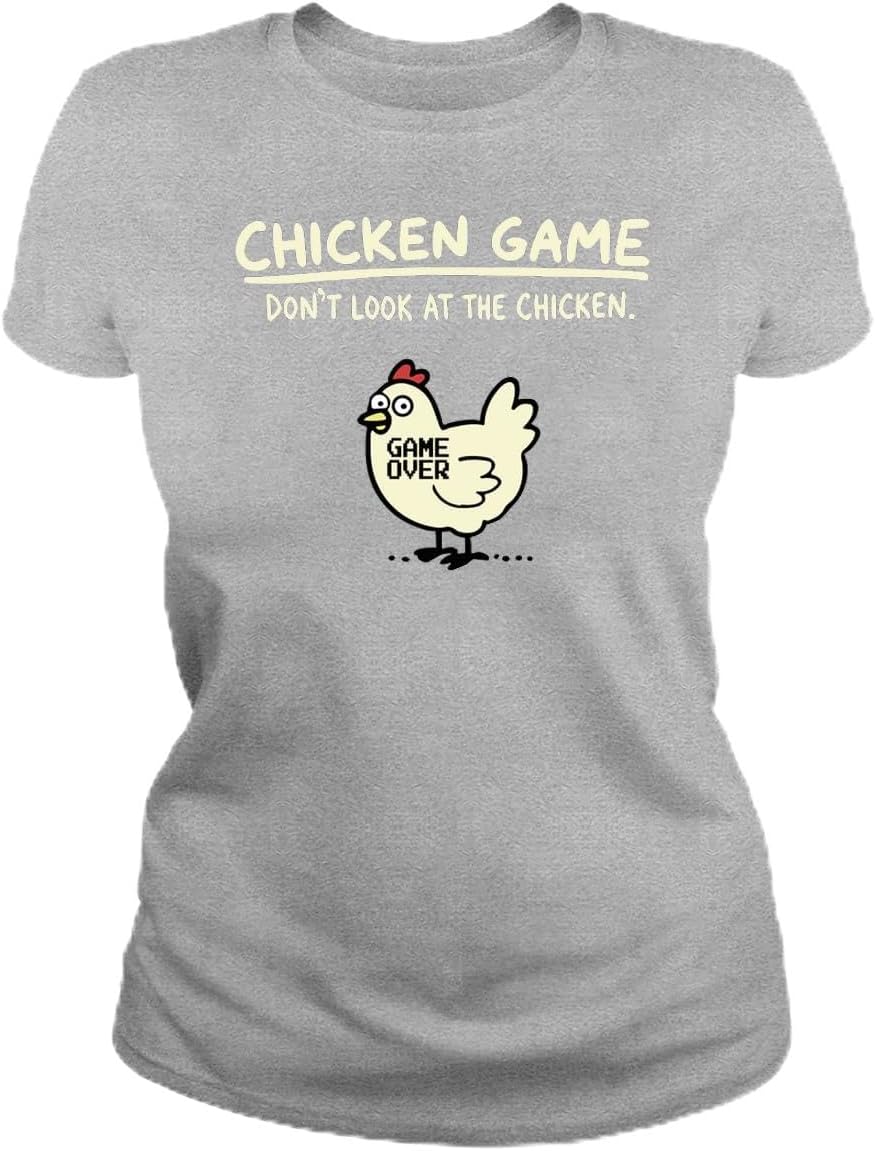 Chicken Game Women s T Shirt - Don t Look Game Over Funny Cotton Shirt - Short Sleeve Crew Neck Soft Fitted Tees 5XL різнокольоровий
Chicken Game Women s T Shirt - Don t Look Game Over Funny Cotton Shirt - Short Sleeve Crew Neck Soft Fitted Tees 5XL різнокольоровий