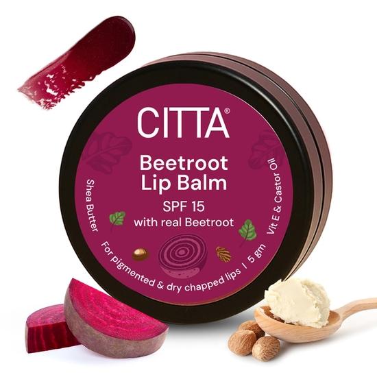 CITTA Beetroot Lip Balm SPF15 With Natural Pink Tint | For Pigmented, Dry Chapped Lips | With Shea Butter, Castor Oil & Vit E | 5g
CITTA Beetroot Lip Balm SPF15 With Natural Pink Tint | For Pigmented, Dry Chapped Lips | With Shea Butter, Castor Oil & Vit E | 5g