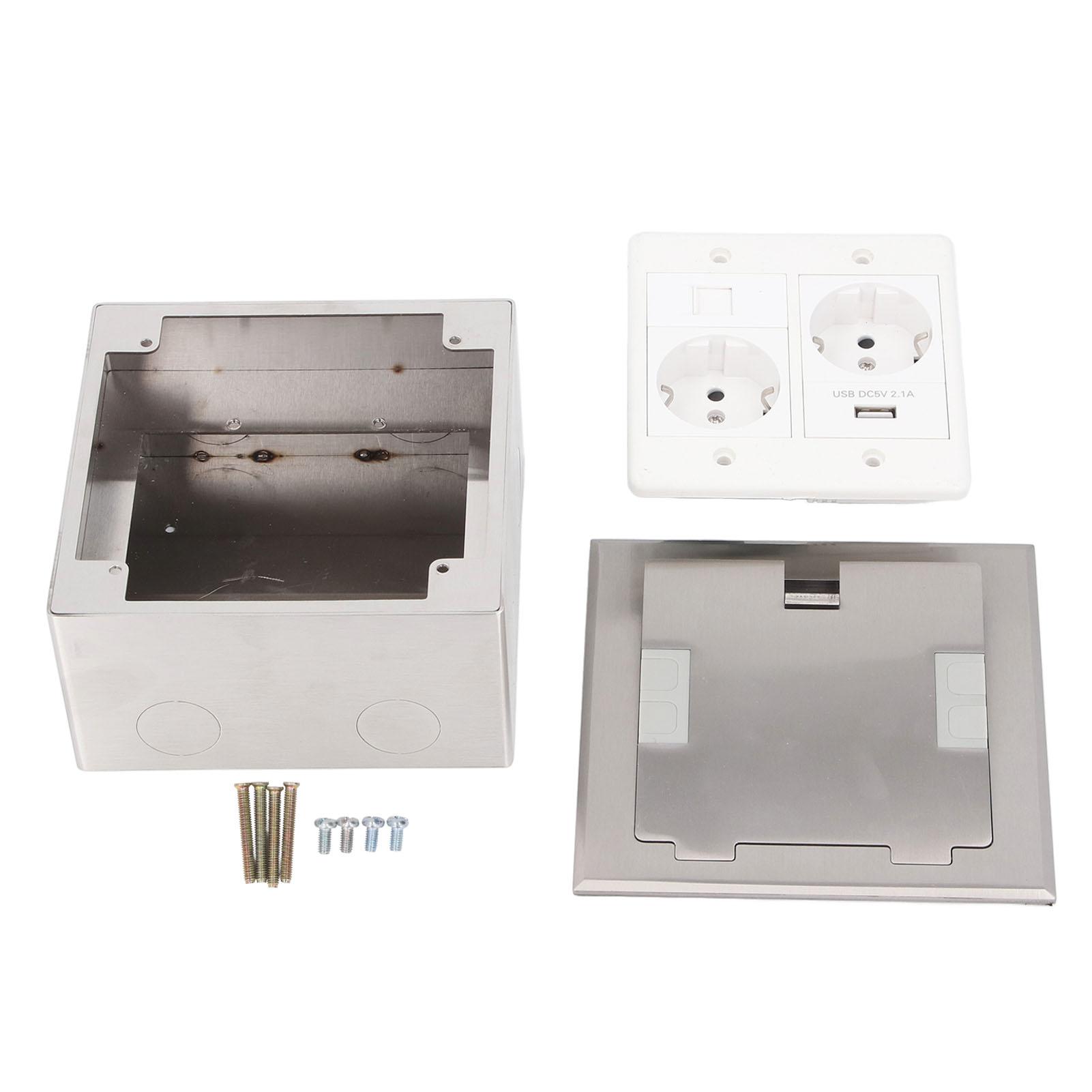 Recessed Floor Outlet 2500W 16A 2 Sockets 1 USB 1 Computer Port Embedded Floor Power Outlet
Recessed Floor Outlet 2500W 16A 2 Sockets 1 USB 1 Computer Port Embedded Floor Power Outlet