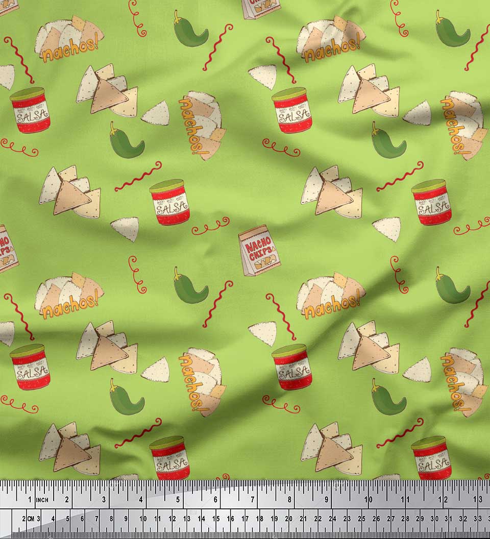 Soimoi Green Japan Crepe Satin Fabric Prints Nachos & Salsa Food Fabric на метр 42 дюйма 42 Inch Wide - Poly Crepe зелёный
Soimoi Green Japan Crepe Satin Fabric Prints Nachos & Salsa Food Fabric на метр 42 дюйма 42 Inch Wide - Poly Crepe зелёный