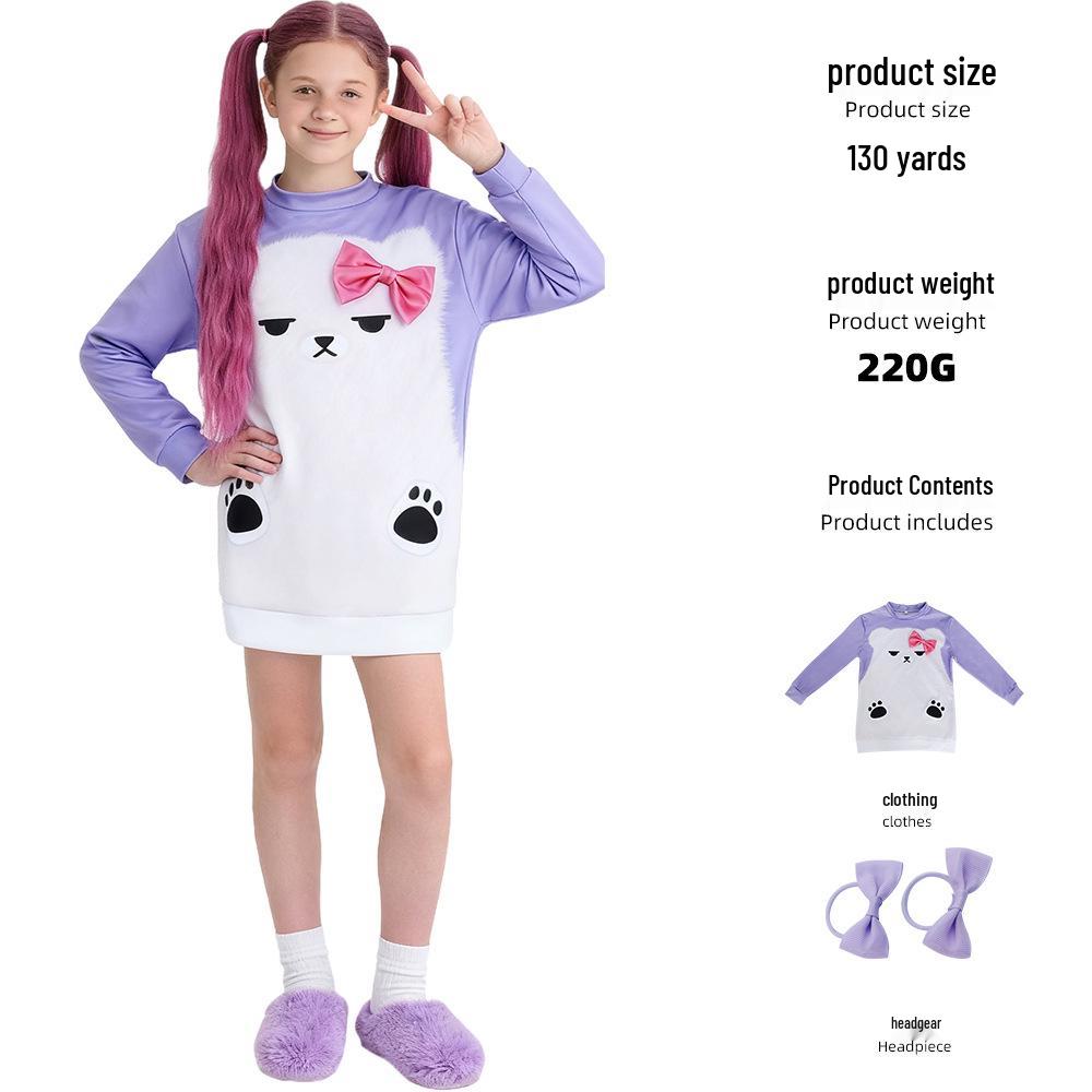Demon Hunter Cosplay Pajamas: Zoe Purple Print & Mila Bear Rumi Design Adult 170
Demon Hunter Cosplay Pajamas: Zoe Purple Print & Mila Bear Rumi Design Adult 170