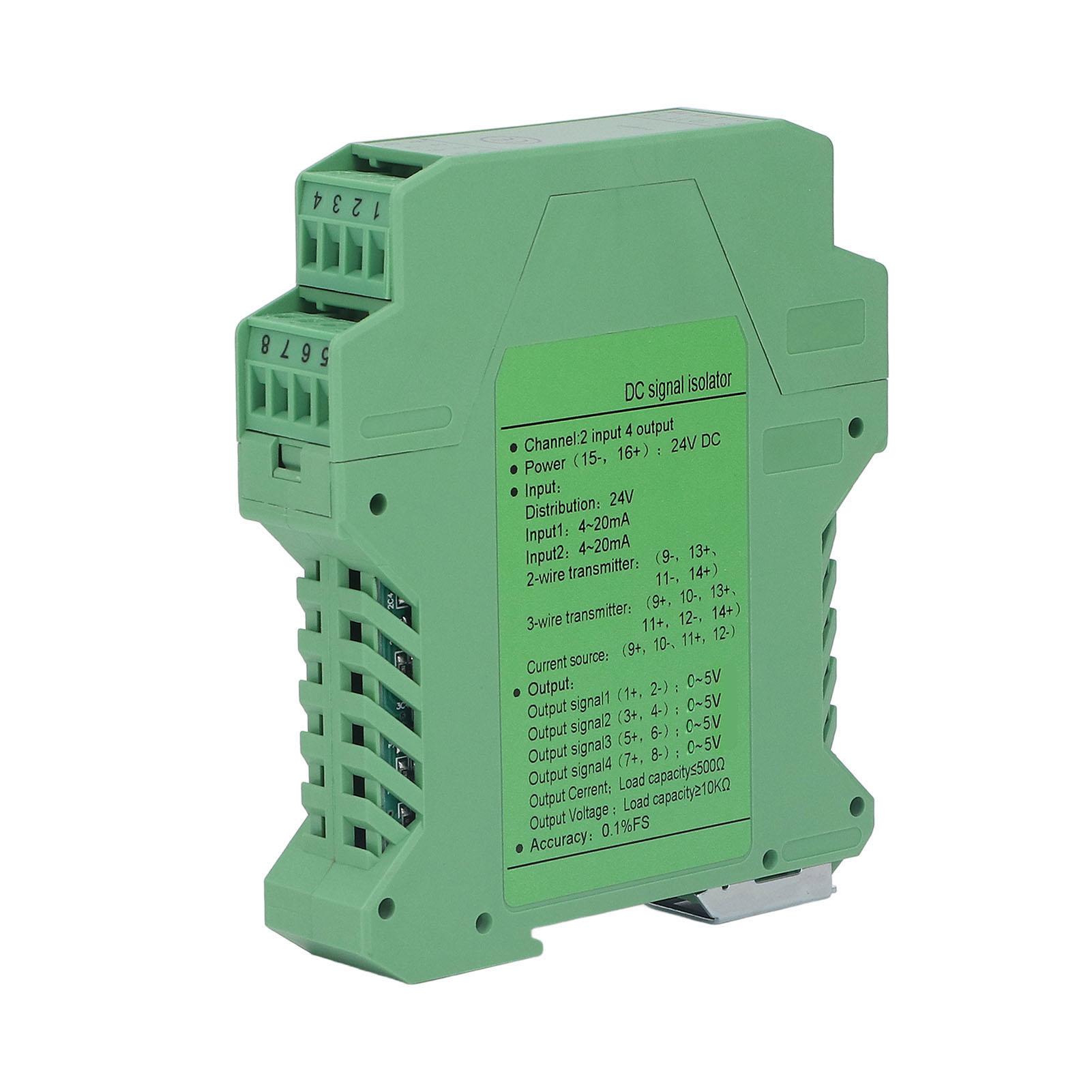 24V DC Signal Isolator 2 in 4 Out Direct Current Signal Conditioner Transmitter PLC Detection 05V
24V DC Signal Isolator 2 in 4 Out Direct Current Signal Conditioner Transmitter PLC Detection 05V