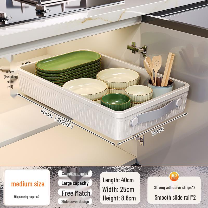 Sliding Cabinet Pull-Out Basket for Kitchen Storage
Sliding Cabinet Pull-Out Basket for Kitchen Storage