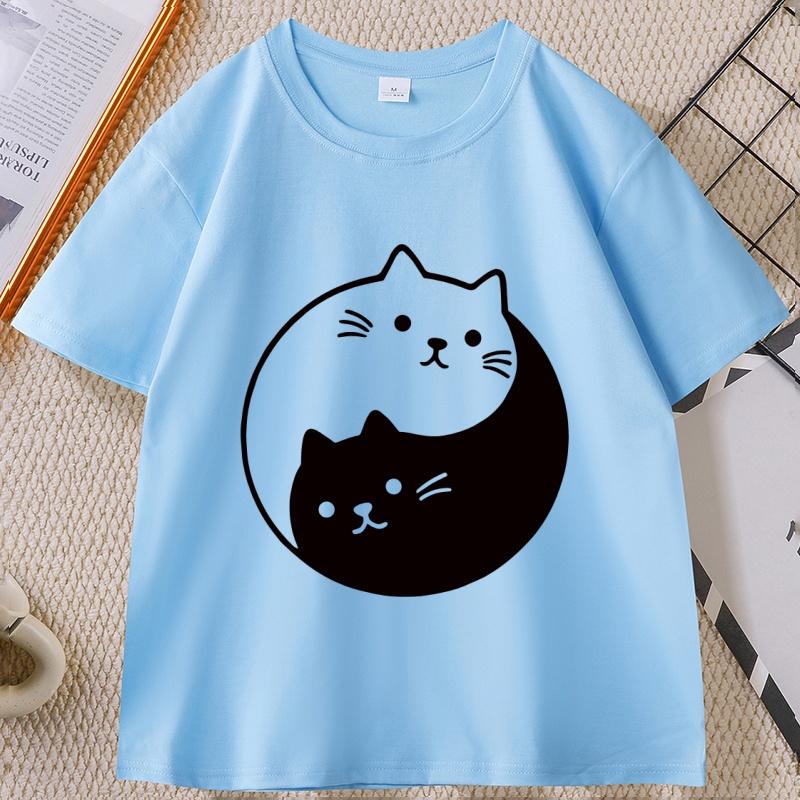 Yin Yang Cat TShirt Funny Cute Kawaii Kittens Tee Cotton Short Sleeve Summer Round Neck Tshirt Streetwear Basic Tees 4XL
Yin Yang Cat TShirt Funny Cute Kawaii Kittens Tee Cotton Short Sleeve Summer Round Neck Tshirt Streetwear Basic Tees 4XL