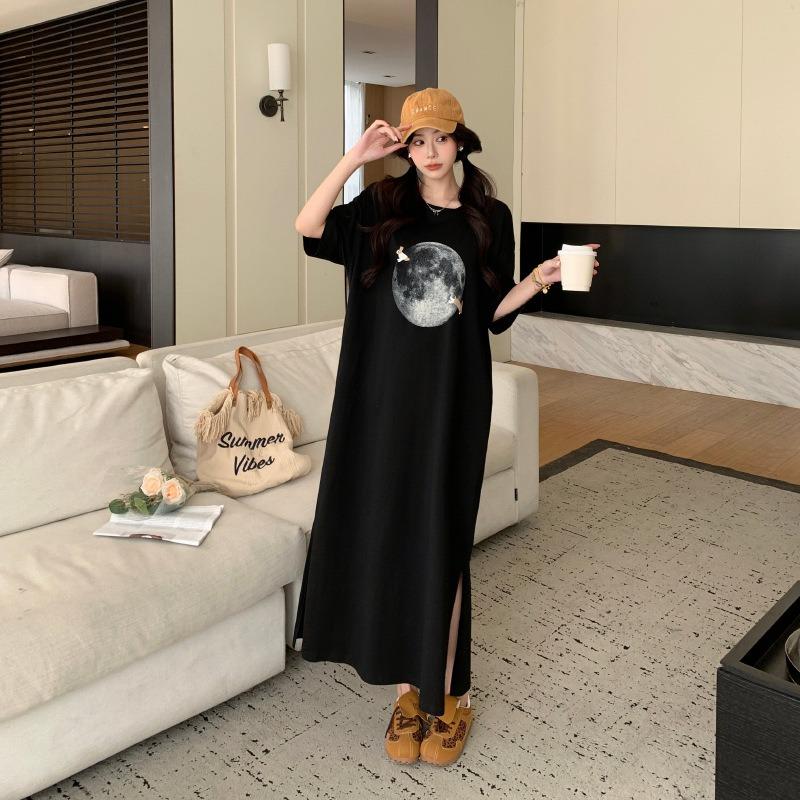 Summer Printed Short-sleeved T-shirt Skirt Fashionable and Casual Over-the-knee Plus Long Plus-size Dress 4XL чорний
Summer Printed Short-sleeved T-shirt Skirt Fashionable and Casual Over-the-knee Plus Long Plus-size Dress 4XL чорний