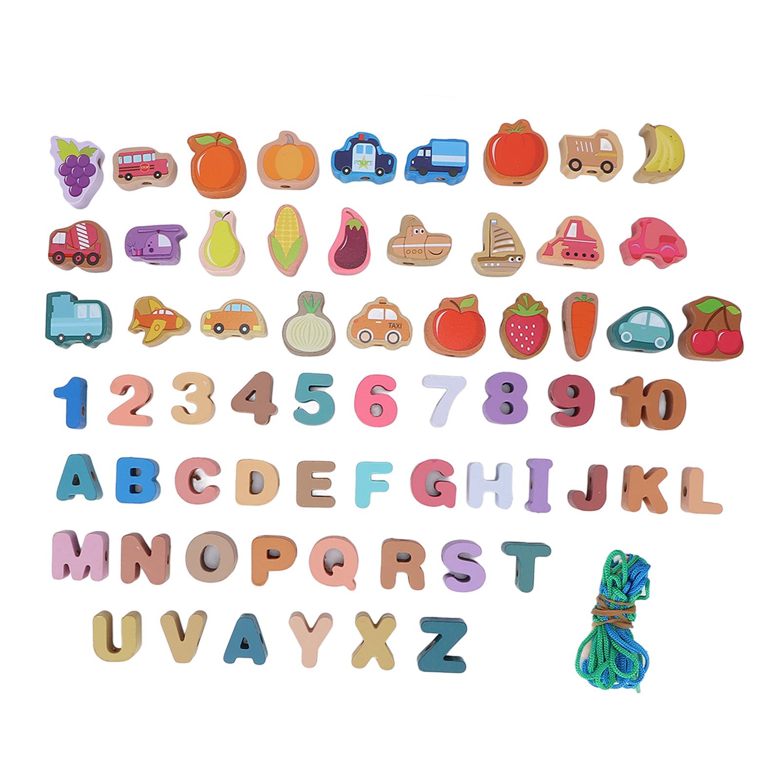 64pcs Lacing Bead Set Wooden Number Fruit Pattern Stringing Beads Educational Toy for Elderly Children
64pcs Lacing Bead Set Wooden Number Fruit Pattern Stringing Beads Educational Toy for Elderly Children