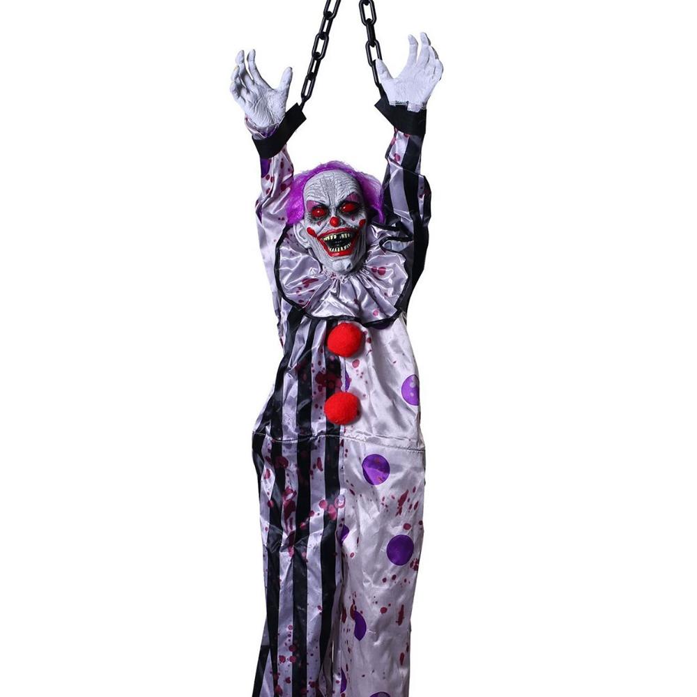 Halloween Animatronic Hanging Decoration Animated Talking Scary Clown with Chain Red Eyes Sound &Touch Activated Electric Horror
Halloween Animatronic Hanging Decoration Animated Talking Scary Clown with Chain Red Eyes Sound &Touch Activated Electric Horror