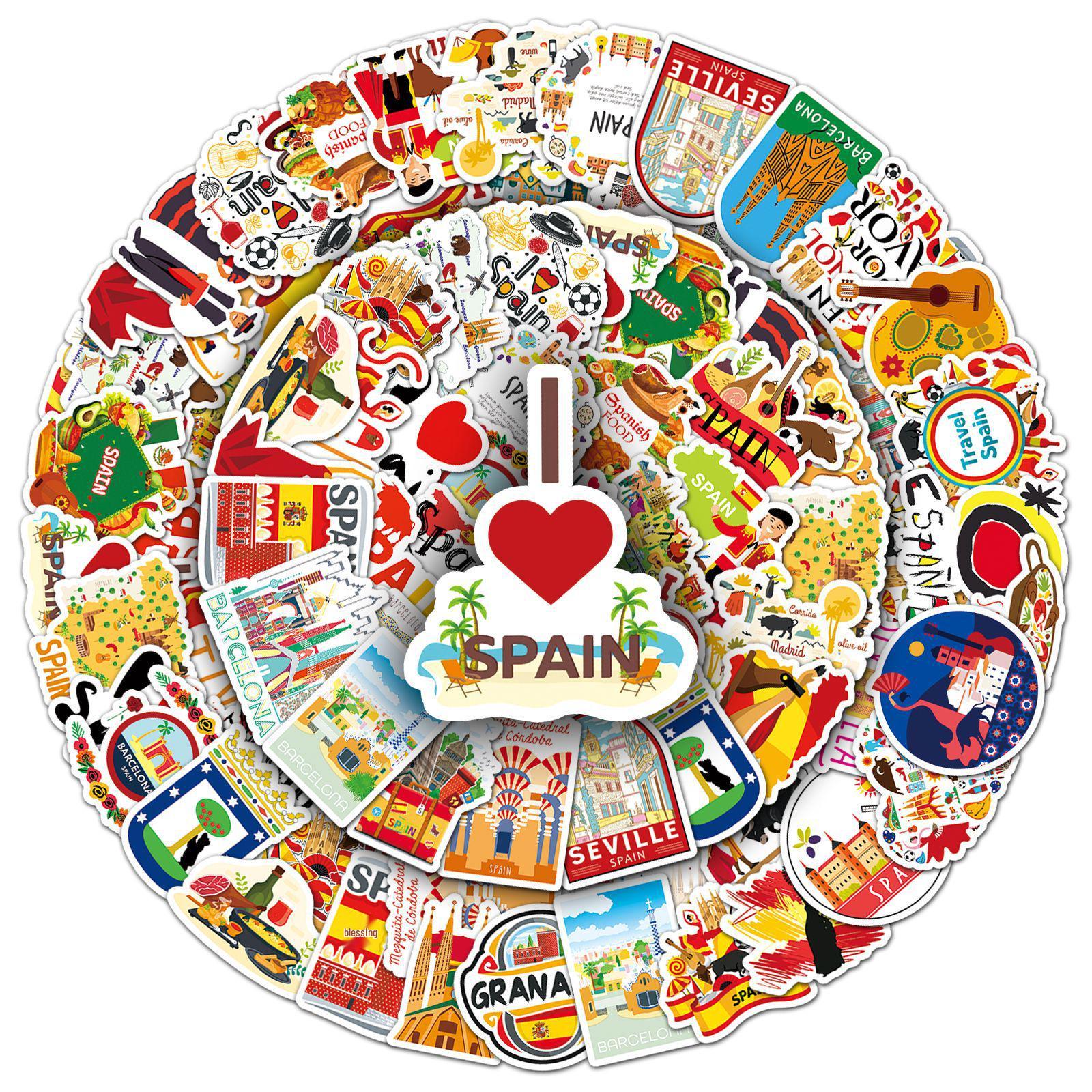 50 Spanish National Tourism Waterproof Stickers for Outdoor Use on Notebooks, Helmets, and Water Bottles
50 Spanish National Tourism Waterproof Stickers for Outdoor Use on Notebooks, Helmets, and Water Bottles