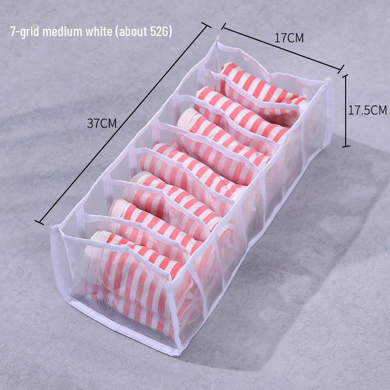 Сетчатый разделитель для ящиков для одежды для хранения джинсов и брюк 7-grid medium (36*17*17) белый
Сетчатый разделитель для ящиков для одежды для хранения джинсов и брюк 7-grid medium (36*17*17) белый