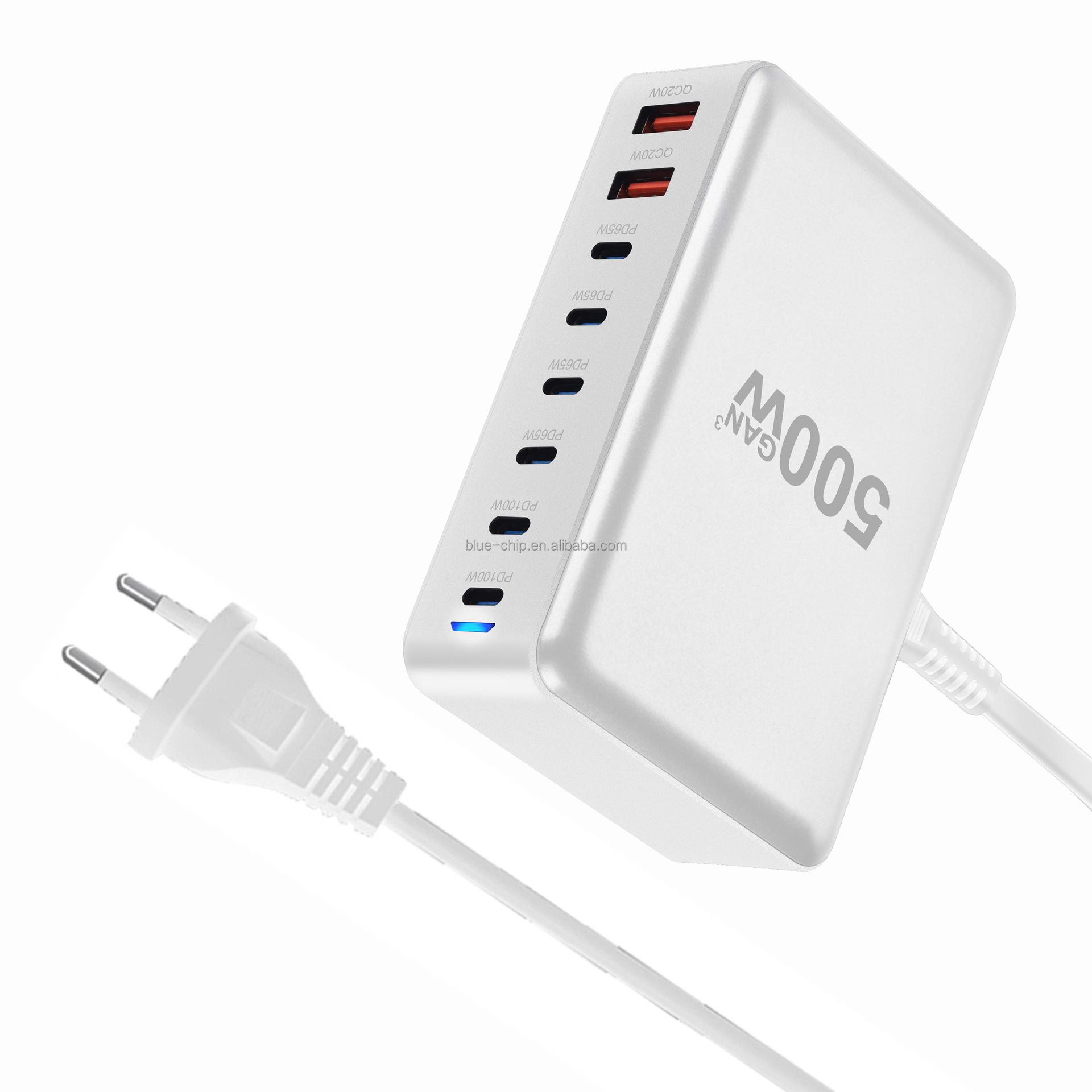Universal Wall Adaptor Multi Personalized Smart Desktop 500 W Gan Usb Type-C New Product Wholesale Phone Mobile Fast Charger
Universal Wall Adaptor Multi Personalized Smart Desktop 500 W Gan Usb Type-C New Product Wholesale Phone Mobile Fast Charger
