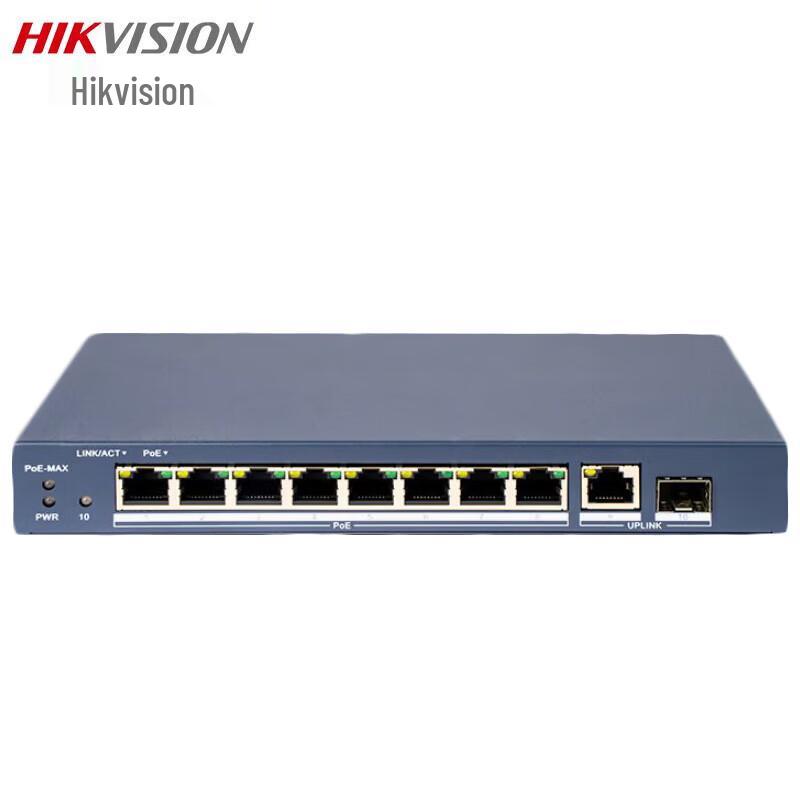 Hikvision 10-Port Gigabit Managed PoE+ Switch CN plug (adapter included)
Hikvision 10-Port Gigabit Managed PoE+ Switch CN plug (adapter included)