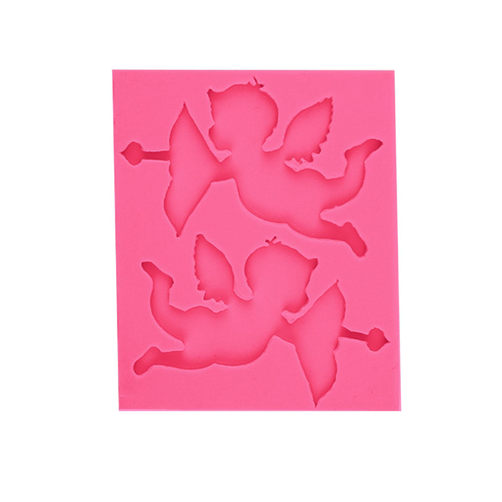 Силиконовая форма для украшения торта в форме купидона из помадки, кондитерская форма для шоколада, форма для мороженого, инструмент для выпечки своими руками розовый