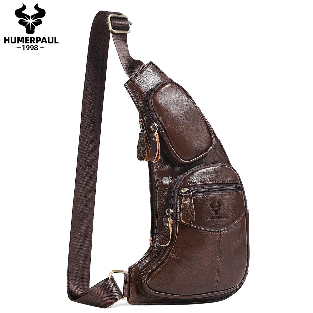 HUMERPAUL New men leather chest bag top layer cowhide messenger bag simple men shoulder bag messenger bag кофейный
HUMERPAUL New men leather chest bag top layer cowhide messenger bag simple men shoulder bag messenger bag кофейный