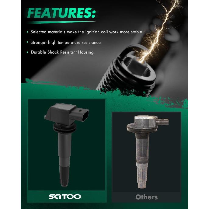SCITOO Ignition Coil Coils Pack fits for Porsche Cayenne 4.5L 2003-2004 for Porsche Carrera GT 5.7L 2004-2005 UF513 1 PCS
SCITOO Ignition Coil Coils Pack fits for Porsche Cayenne 4.5L 2003-2004 for Porsche Carrera GT 5.7L 2004-2005 UF513 1 PCS