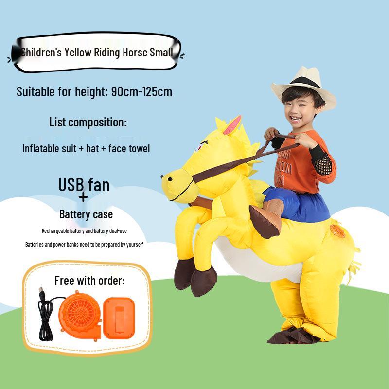 Adult & Child Western Cowboy Horse Riding Inflatable Costume - Halloween Performance Outfit One Size
Adult & Child Western Cowboy Horse Riding Inflatable Costume - Halloween Performance Outfit One Size