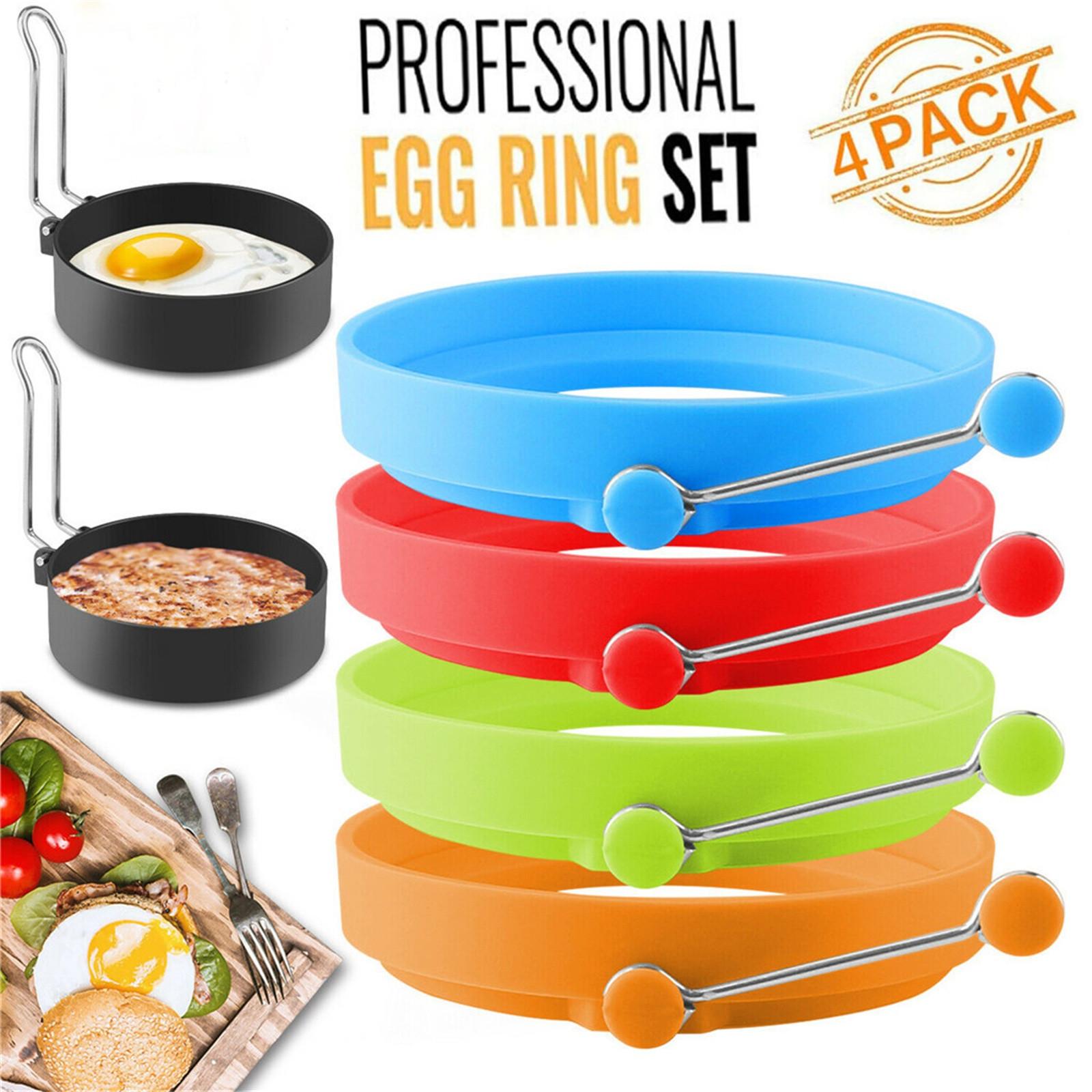 4PCS Silicone Omelette Rings Shapes Kitchen Cookers Tool Moulds Fryer One Size
4PCS Silicone Omelette Rings Shapes Kitchen Cookers Tool Moulds Fryer One Size