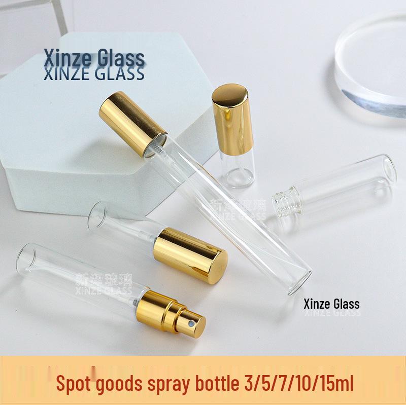 Available: Perfume Decanting Spray Bottle - Gold Spray Head, Transparent, Sizes 3ml, 5ml, 7ml, 10ml, 15ml 3ml with Gold Spray Head
Available: Perfume Decanting Spray Bottle - Gold Spray Head, Transparent, Sizes 3ml, 5ml, 7ml, 10ml, 15ml 3ml with Gold Spray Head