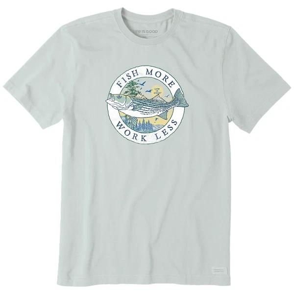 Men s Fineline Fish More Work Less Short Sleeve Crusher Tee Fog Gray 4XL
Men s Fineline Fish More Work Less Short Sleeve Crusher Tee Fog Gray 4XL