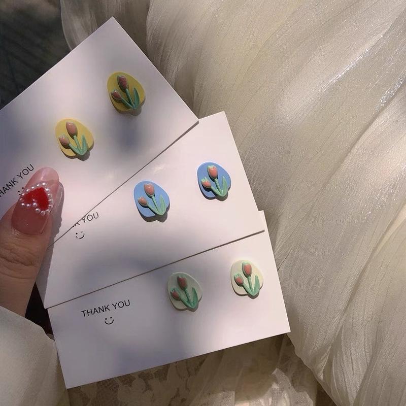 Tulip Earrings: Colorful Flower Design, Women s Niche Korean Summer Color Block Jewelry синий
Tulip Earrings: Colorful Flower Design, Women s Niche Korean Summer Color Block Jewelry синий