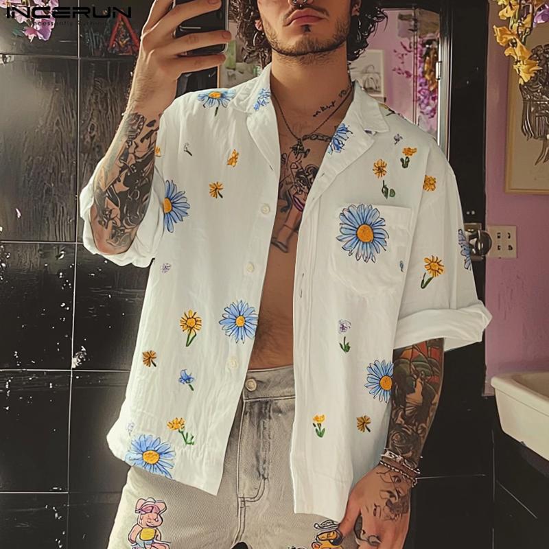 INCERUN S-5XL Men s Short Sleeve Printed Shirts Button-up Casual Holiday Shirts S чёрный
INCERUN S-5XL Men s Short Sleeve Printed Shirts Button-up Casual Holiday Shirts S чёрный